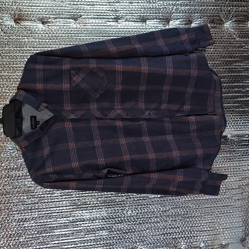 Rue Saint-Patrick Ballynahinch Flannel Shirt in Navy and Ginger